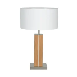 HerzBlut Dana Tischleuchte, Eiche geölt Höhe 56 cm