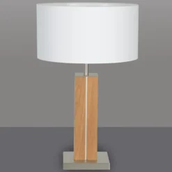 HerzBlut Dana Tischleuchte, Eiche geölt Höhe 56 cm