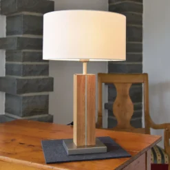 HerzBlut Dana Tischleuchte, Eiche geölt Höhe 56 cm