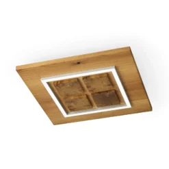 HerzBlut LED-Deckenleuchte Heart of Mio, Holz, dimmbar