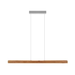 HerzBlut LED-Hängelampe Karl K, Holz, up/down, dimmbar