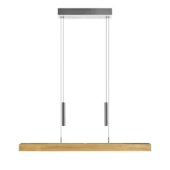 HerzBlut LED-Hängelampe Leonora, 85 cm, Holz, dimmbar