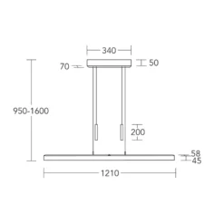 HerzBlut LED-Hängelampe Leonora, Holz, up/down, dimmbar