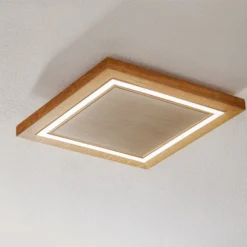 HerzBlut Otto O Deckenlampe Quadrat Eiche geölt