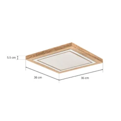 HerzBlut Otto O Deckenlampe Quadrat Eiche geölt