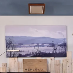HerzBlut Otto O Deckenlampe Quadrat Nussbaum