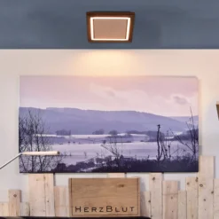 HerzBlut Otto O Deckenlampe Quadrat Nussbaum