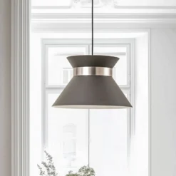 Hängelampe Avery mit Metallschirm anthrazit/nickel