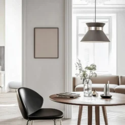 Hängelampe Avery mit Metallschirm anthrazit/nickel