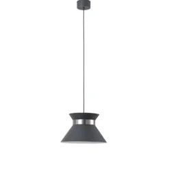 Hängelampe Avery mit Metallschirm anthrazit/nickel