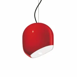 Hängelampe Ayrton, Keramik, Länge 29 cm, rot