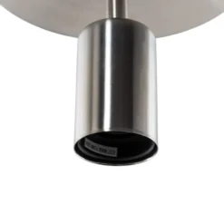 Hängelampe Bernike, weiß/chrom, Glas, Ø 30 cm