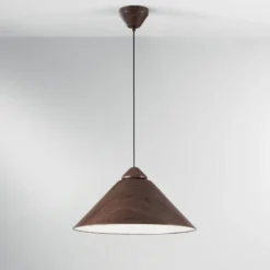 Hängelampe Big Bang kastanienbraun/weiß, Ø 49 cm, Metall