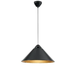 Hängelampe Big Bang schwarz/goldfarben, Ø 49 cm, Metall
