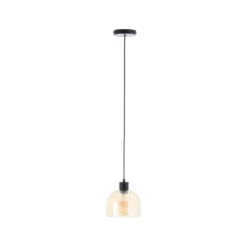 Hängelampe Casto, Ø 19 cm, bernstein, Glas