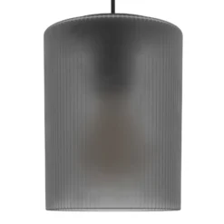 Hängelampe Colomera, Ø 15 cm, schwarz/grau, Glas