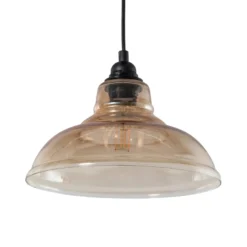 Hängelampe Dilberay 327-S 1-flg. amber/schwarz Glas Ø 28 cm