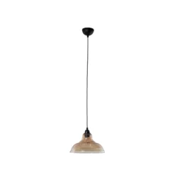 Hängelampe Dilberay 327-S 1-flg. amber/schwarz Glas Ø 28 cm