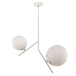Hängelampe Dione, zweiflammig, weiß