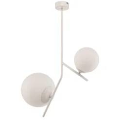 Hängelampe Dione, zweiflammig, weiß