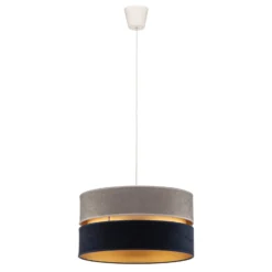 Hängelampe Duo marineblau/grau/gold Ø40cm 1flammig