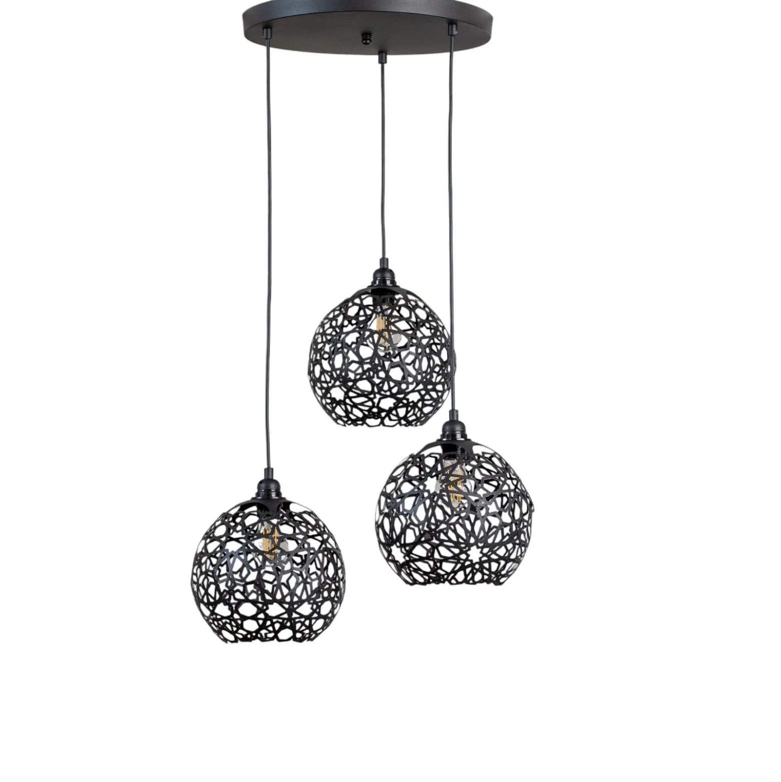 Hängelampe Fellini MR-787 3-flg. Rondell schwarz
