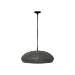 Hängelampe Fori, Ø 53 cm, braun, Metall