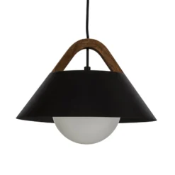 Hängelampe Funda, schwarz, Länge 110 cm, 3-flg., Metall/Glas