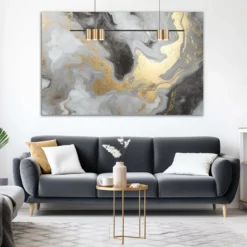 Hängelampe Genesis, Alu schwarz/gold, 5 x GU10, Länge 100 cm