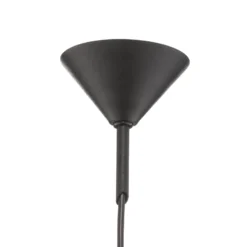 Hängelampe 562, Glas matt, Kappe/Baldachin schwarz