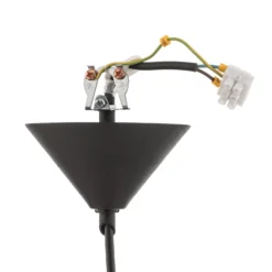 Hängelampe 562, Glas matt, Kappe/Baldachin schwarz