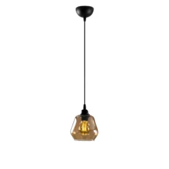 Hängelampe Gold 030, Glas gold-transparent Ø 15 cm 1-flammig