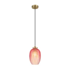 Hängelampe Jessica, Ø 18 cm, rot, Glas