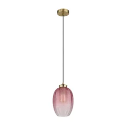 Hängelampe Jessica, Ø 18 cm, rot, Glas