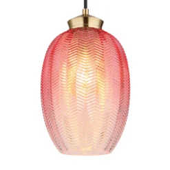 Hängelampe Jessica, Ø 18 cm, rot, Glas