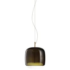 Hängelampe Jube SP P mit Doppelschirm, grün/weiß