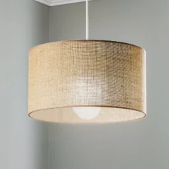 Hängelampe Jute cylinder naturbraun Ø40cm 1-flg.