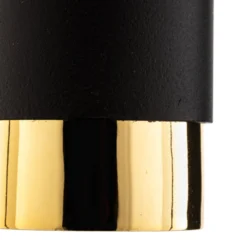 Hängelampe Kumo lang schwarz/gold einflammig