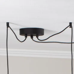 Hängelampe Manavgat N-554 3fl. gold/schwarz/kupfer
