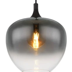 Hängelampe Maxy, Ø 29 cm, rauchgrau, Glas
