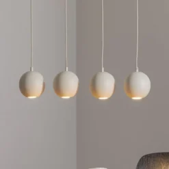Hängelampe Midway, sandfarben, 4-flammig, 65 cm lang, GU10