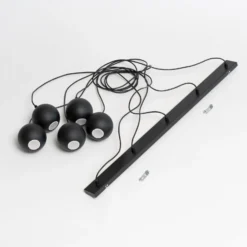 Hängelampe Midway, schwarz, 5-flammig, 105 cm lang, GU10