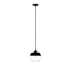 Hängelampe Monochrome Flash klar/schwarz Ø 20cm