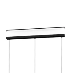Hängelampe Oilella, schwarz-grau, Länge 95 cm, Glas, 3-flg.