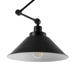 Hängelampe Pantograph mit Gelenkabhängung, schwarz