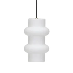 Hängelampe Pilule Double, weiß matt, Ø 15 cm, Glas