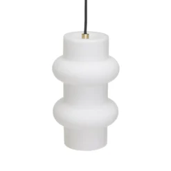 Hängelampe Pilule Double, weiß matt, Ø 15 cm, Glas