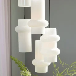 Hängelampe Pilule Down, weiß matt, Ø 15 cm, Glas