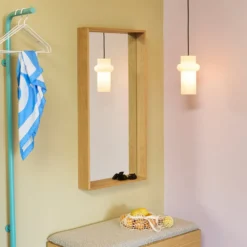 Hängelampe Pilule Up, weiß matt, Ø 15 cm, Glas