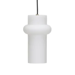 Hängelampe Pilule Up, weiß matt, Ø 15 cm, Glas
